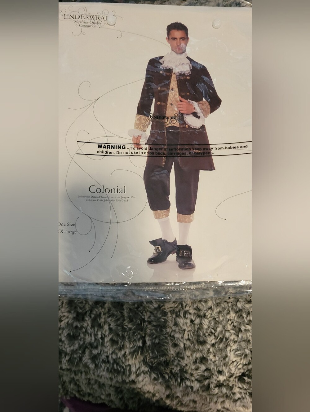 Colonial Men's Costume - Black and Gold Colonial Outfit